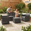 Claire 4-Personen-Gartenmöbelset mit Kissentisch