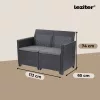Claire VII 5-Sitzer-Ecksitzgruppe mit Kissentisch
