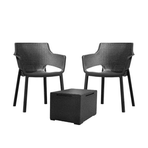 Eva Balkon-Gartenmöbel-Set mit Vigo-Tisch