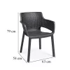 Eva Balkon-Gartenmöbel-Set mit Vigo-Tisch