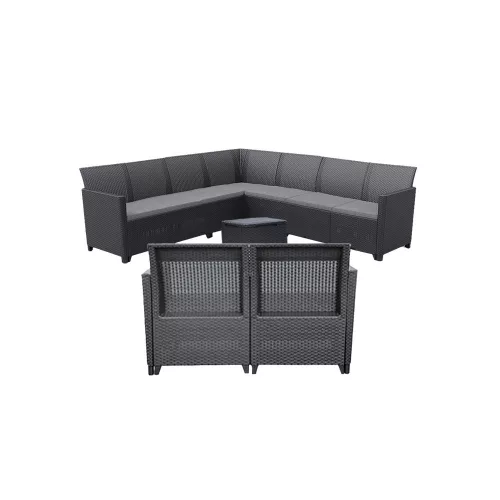 Gartenmöbelset Claire V 9-Sitzer mit Tisch Vigo
