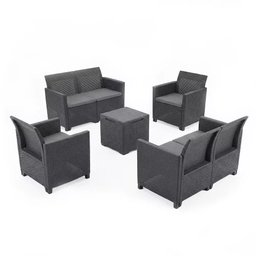 Claire IV 6-Sitzer-Gartenmöbelset mit Vigo-Tisch