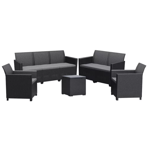 Gartenmöbelset Claire V 7-Sitzer mit Tisch Vigo