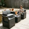 Claire IV 4-Sitzer-Gartenmöbelset mit Vigo-Tisch
