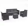 Gartenmöbelset Claire IV mit 5 Sitzplätzen und Tisch Vigo