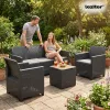 Gartenmöbelset Claire IV mit 5 Sitzplätzen und Tisch Vigo