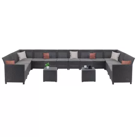 Gartenmöbelset Claire IV mit 14 Sitzplätzen und Tisch Vigo