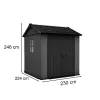 Newton 2.0 7x7,5 Kunststoff-Gartenhaus grau