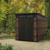 Signature PENT 7X7 Kunststoff-Gartenhaus Nussbaum