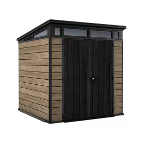 Signature PENT 7X7 Kunststoff-Gartenhaus Eschenholz