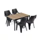 Parker 4+1 Gartenmöbel-Set Esche-Graphit