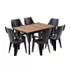 Parker 6+1 Gartenmöbel-Set Esche-Graphit