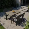 Lagos 4+1 Gartenmöbel-Set Esche-Graphit