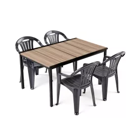 Rowen 4+1 Gartenmöbel-Set Esche-Graphit