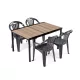 Rowen 4+1 Gartenmöbel-Set Esche-Graphit