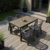 Rowen 4+1 Gartenmöbel-Set Esche-Graphit