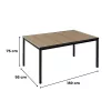 Rowen 4+1 Gartenmöbel-Set Esche-Graphit