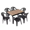 Rowen 6+1 Gartenmöbel-Set Esche-Graphit