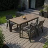 Amari 4+1 Gartenmöbel-Set Esche-Graphit