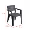 Amari 4+1 Gartenmöbel-Set Esche-Graphit