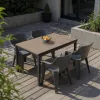 Ravello 4+1 Gartenmöbel-Set Esche-schwarz