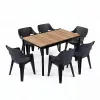 Ravello 6+1 Gartenmöbel-Set Esche-schwarz