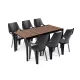 Parker Large 6+1 Gartenmöbel-Set Walnuss graphit