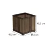Dekorativer quadratischer Blumenkasten aus Kunststoff 61 L