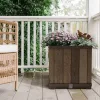 Dekorativer quadratischer Blumenkasten aus Kunststoff 61 L