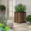 Dekorativer Blumenkasten aus Kunststoff, rechteckig, erhöht 74 L