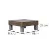 Elements Signature Tisch ohne Kissen Nussbaum
