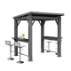 Garten-Grillpavillon mit Theke, Überdachung