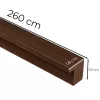 Abschlußleiste mit Nußbaumeffekt 260x2,5x1,8 cm