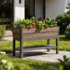 Erhöhter Kunststoff-Garteneimer Deco mit Bodenplatte 110l