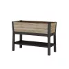Erhöhter Kunststoff-Garteneimer Deco mit Bodenplatte 110l