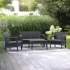 Atlas linea Kunststoff-Gartenmöbel-Set mit Kissen