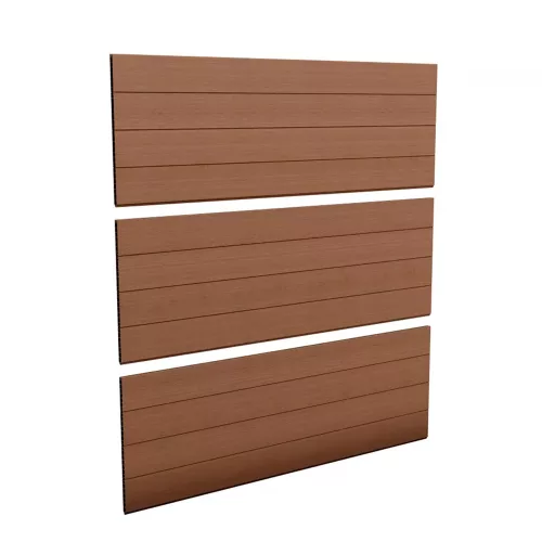 Zaun Evotech Kunststoff Holzmaserung Zaunpaneel Paket