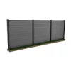 Zaun Evotech Kunststoff Holzmaserung Zaunpaneel Paket