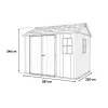 Apex 7,5x9/9x7,5 Kunststoff-Gartenhaus