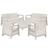 Scandi Love max linea duo Gartenmöbelset mit Ablagetisch aus Jute