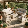 Scandi Love max linea duo Gartenmöbelset mit Ablagetisch aus Jute