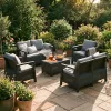Scandi Box max linea duo Gartenmöbelset mit Ablagetisch aus Jute