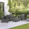 Scandi Box linea duo Gartenmöbelset mit Ablagetisch aus Jute