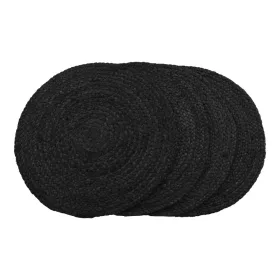   Bombay Tischset, Jutegeflecht, dunkelgrau, rund 38 cm 4 Stück