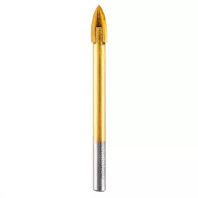  Universal-4-Kanten-Glasbohrer zum Bohren von Holz, Kunststoff, Metall, Stein, Keramik, 7mm, Graphit