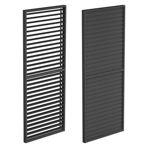 LUXE Lamellen-Seitenwand (R) 90x218cm bis zu 3 m anthrazit