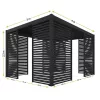 LUXE Lamellen-Seitenwand (R) 90x218cm bis zu 3 m anthrazit