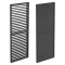 LUXE Seitenwand mit Lamellen (R) 123x218cm bis zu 4 m anthrazit