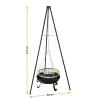 Hängegrill mit Ständer, mit Feuerraum