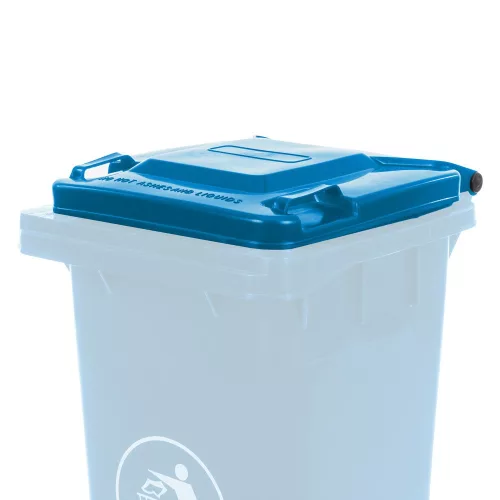 120L blauer Behälterdeckel